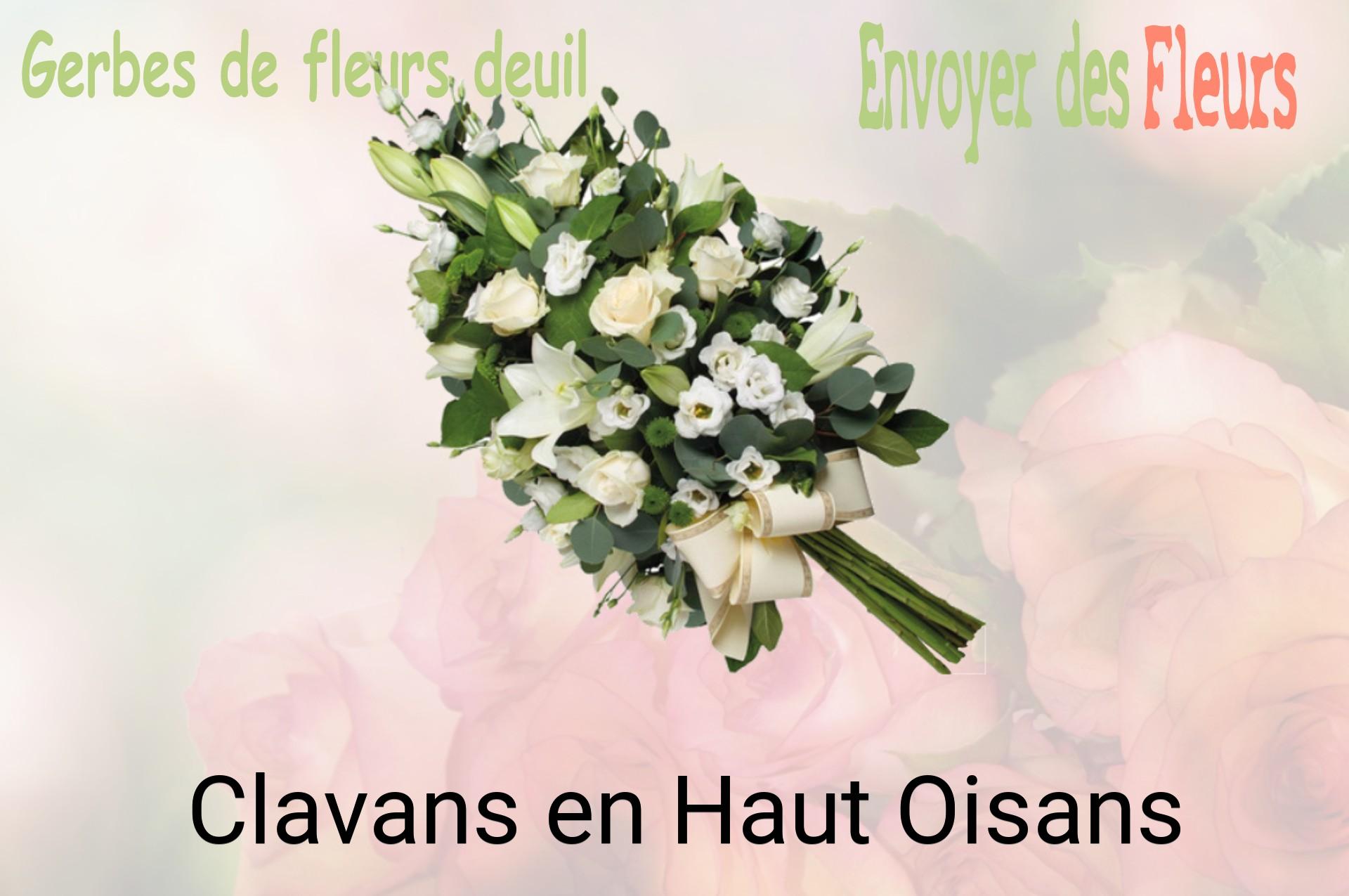 Gerbe de fleurs de deuil livrée à Clavans-en-Haut-Oisans